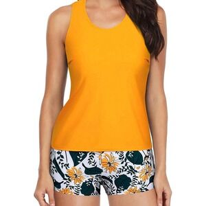 Yonique Strappy Tankini Swimsuits for Women with Shorts Drawstring Bathing Suits